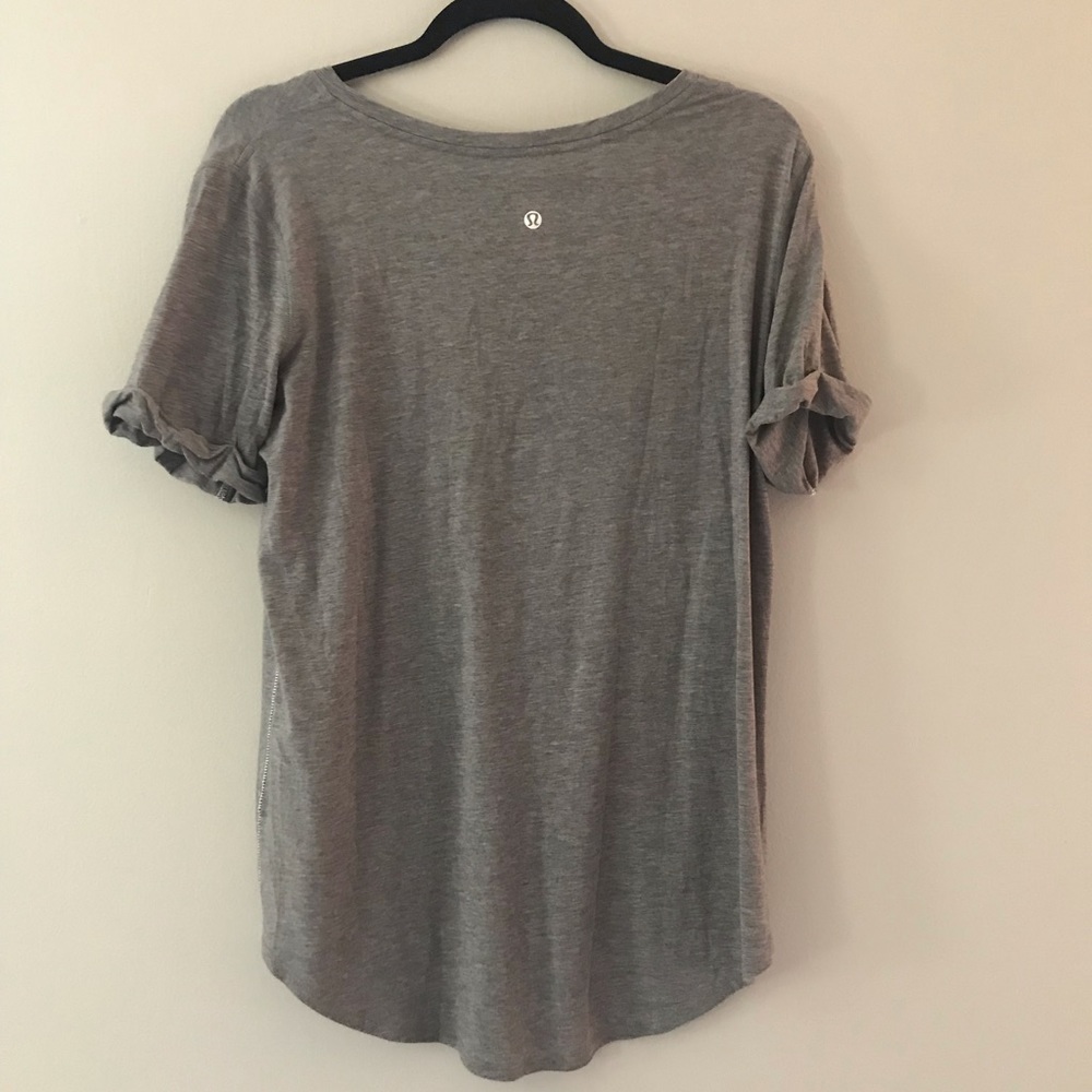 Lululemon Short Sleeve Shimmery Metallic Shirt